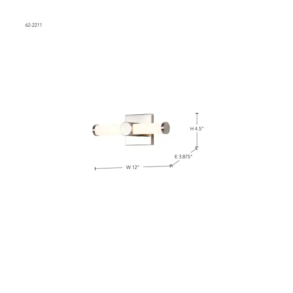 Bowman 12" LED Vanity Light in Brushed Nickel - Image 15