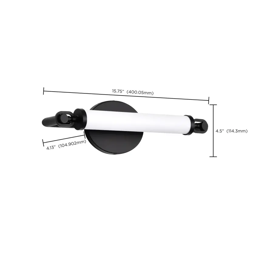 Edgeworth 16-Inch LED Vanity Light in Matte Black - Image 17