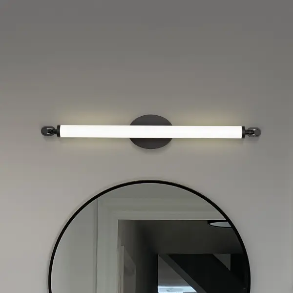 Edgeworth 28-Inch LED Vanity Light in Matte Black - Image 3