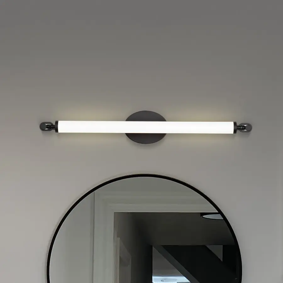 Edgeworth 28-Inch LED Vanity Light in Matte Black - Image 3