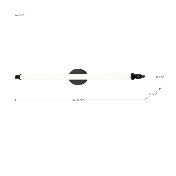 Edgeworth 40-Inch LED Vanity Light in Matte Black - Image 17