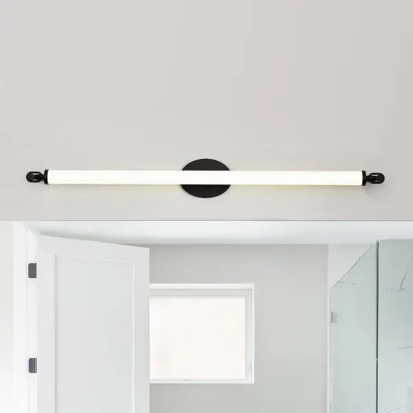 Edgeworth 40-Inch LED Vanity Light in Matte Black - Image 3
