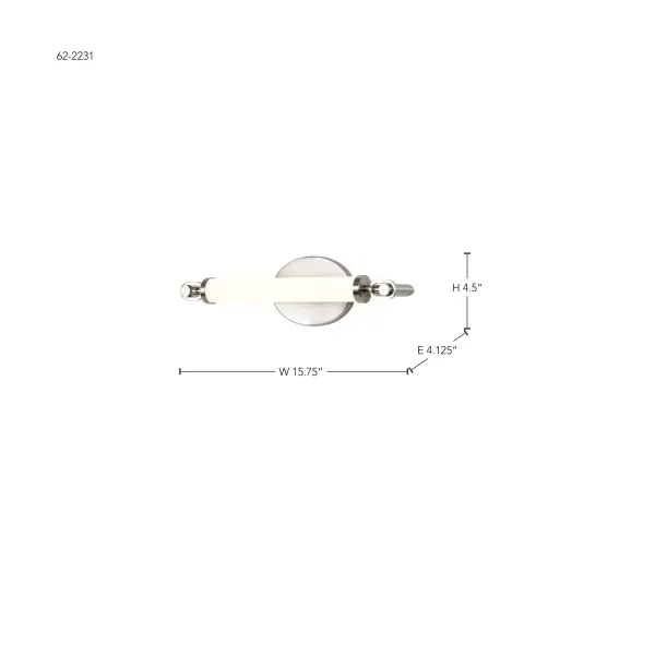 Edgeworth 16" LED Vanity Light in Brushed Nickel - Image 17