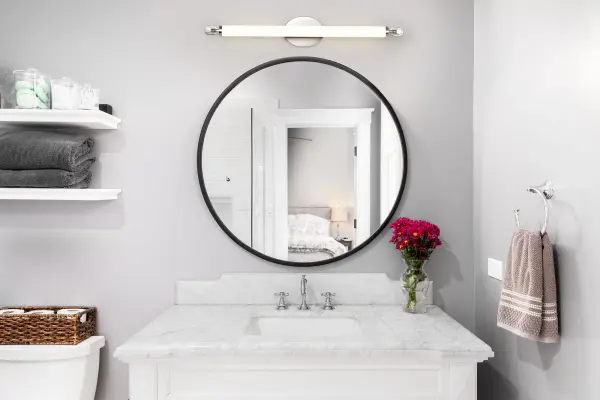 Edgeworth 28-Inch LED Vanity Light in Brushed Nickel - Image 2