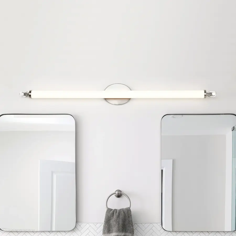 Edgeworth 40-Inch LED Vanity Light in Brushed Nickel - Image 3