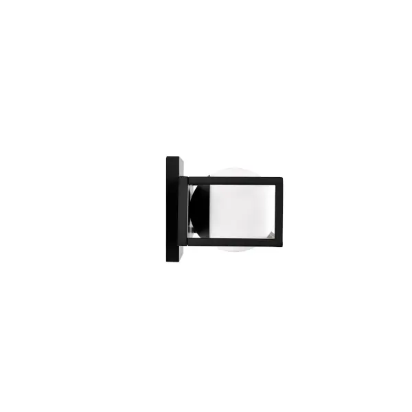 Jenkins 2-Light LED Vanity Light in Matte Black with Frosted Glass - Image 11