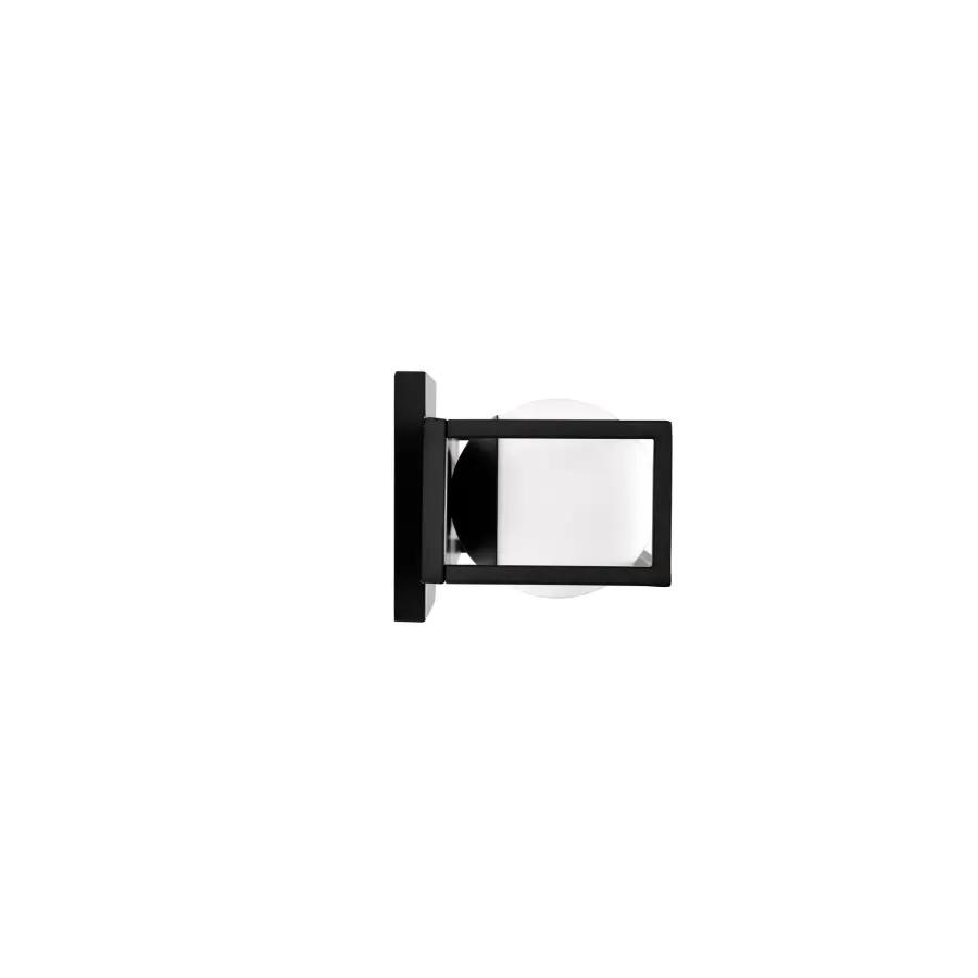 Jenkins 2-Light LED Vanity Light in Matte Black with Frosted Glass - Image 11