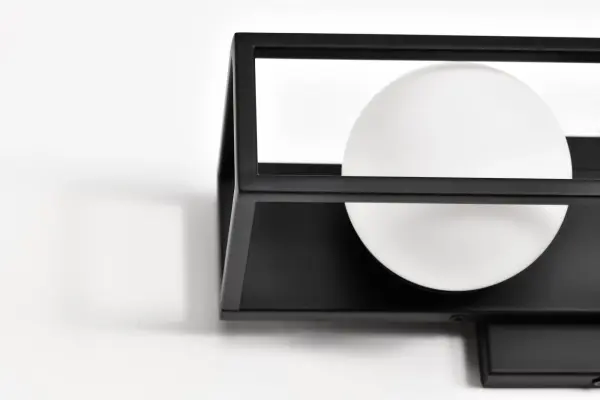 Jenkins 2-Light LED Vanity Light in Matte Black with Frosted Glass - Image 13