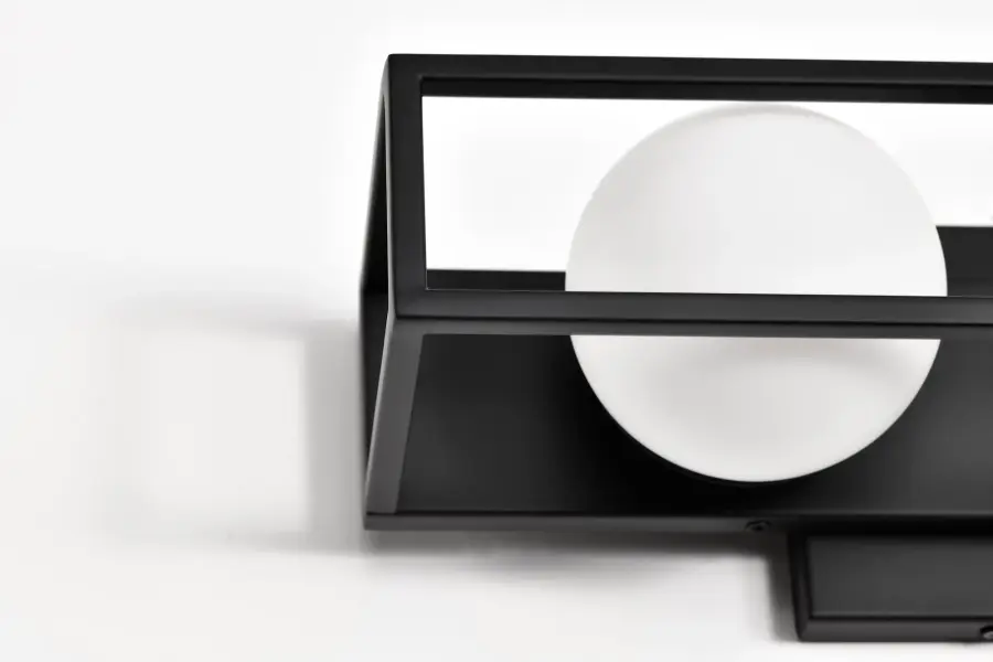 Jenkins 2-Light LED Vanity Light in Matte Black with Frosted Glass - Image 13