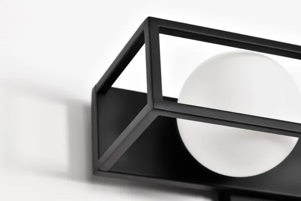 Jenkins 2-Light LED Vanity Light in Matte Black with Frosted Glass - Image 16