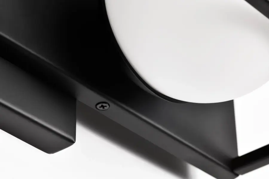 Jenkins 2-Light LED Vanity Light in Matte Black with Frosted Glass - Image 17