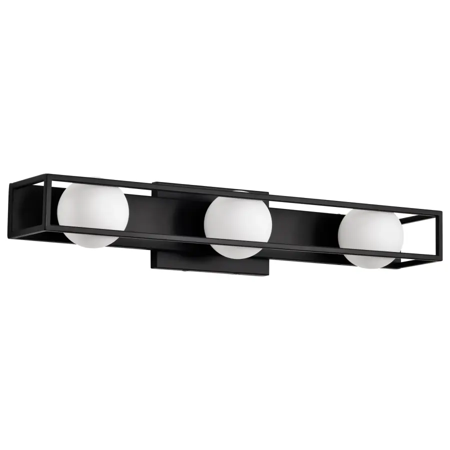 Jenkins 24-Inch 3-Light LED Vanity Light in Matte Black - Image 1