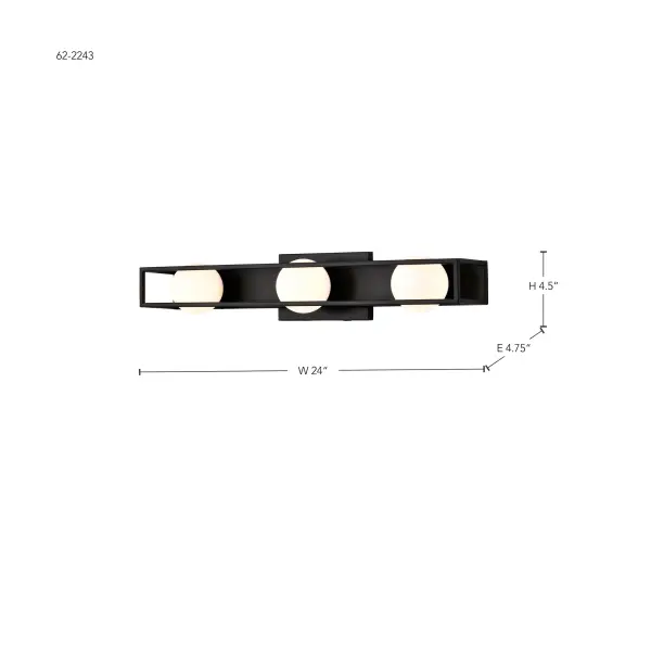 Jenkins 24-Inch 3-Light LED Vanity Light in Matte Black - Image 18