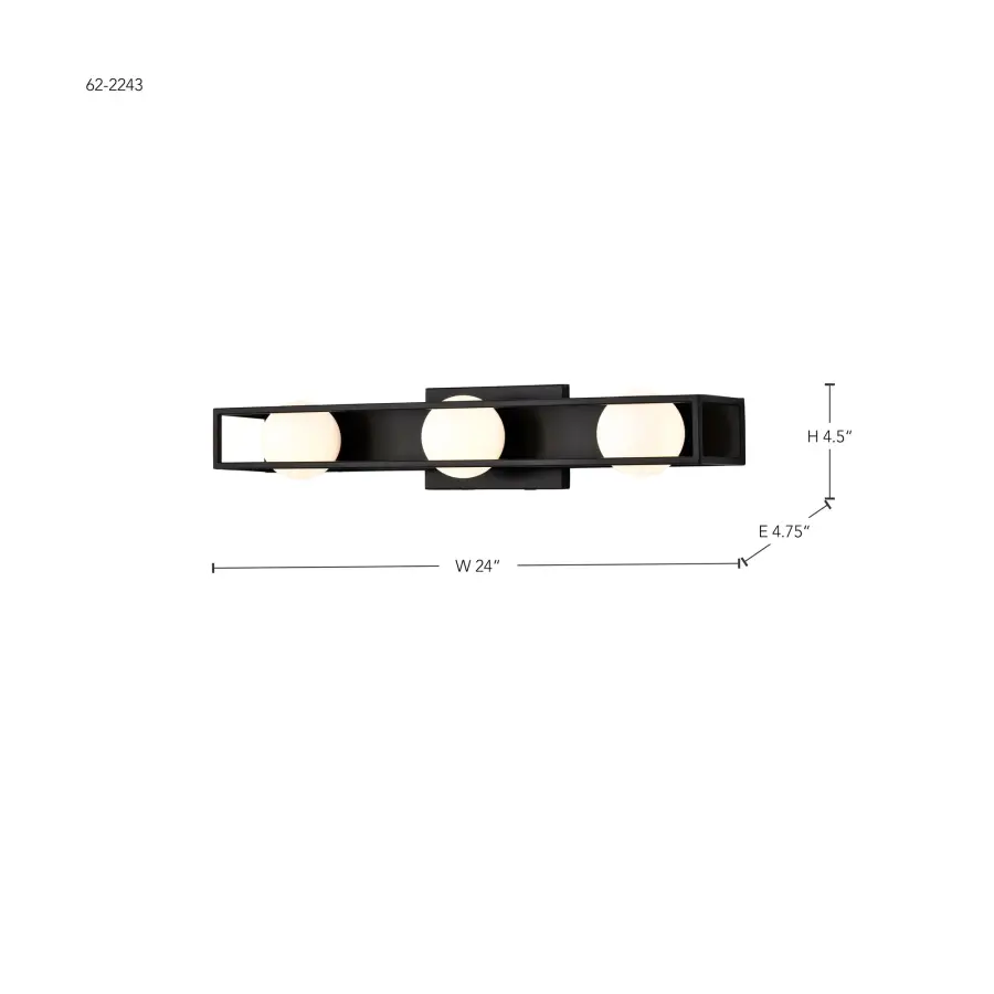 Jenkins 24-Inch 3-Light LED Vanity Light in Matte Black - Image 18