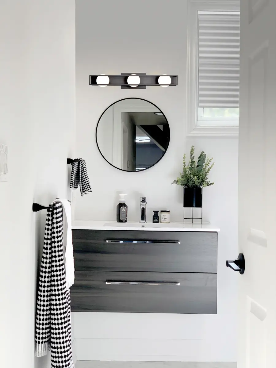 Jenkins 24-Inch 3-Light LED Vanity Light in Matte Black - Image 19