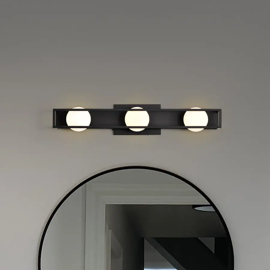 Jenkins 24-Inch 3-Light LED Vanity Light in Matte Black - Image 3