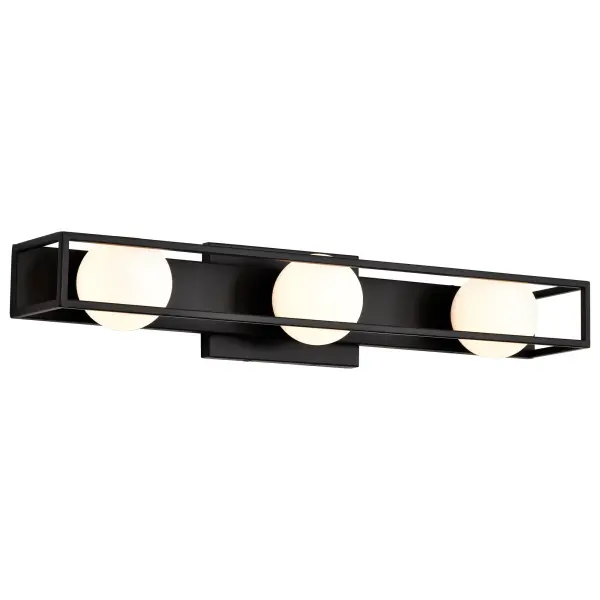 Jenkins 24-Inch 3-Light LED Vanity Light in Matte Black - Image 4