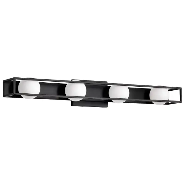 Jenkins 32-Inch 4-Light LED Vanity Light in Matte Black - Image 1