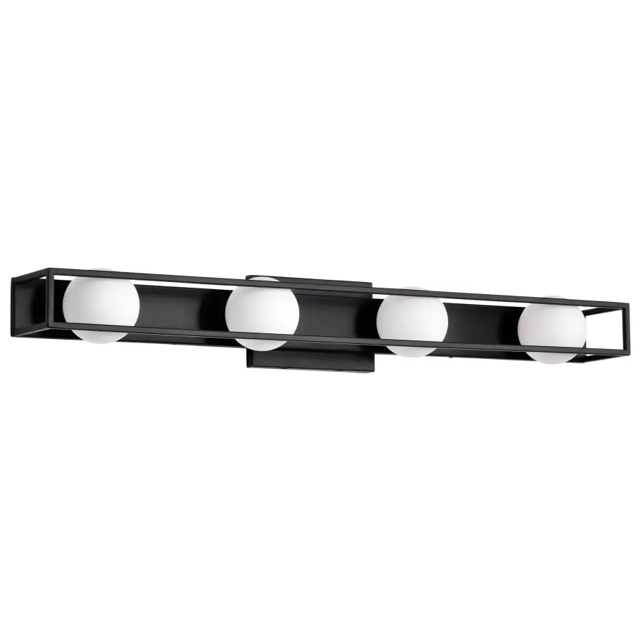 Jenkins 32-Inch 4-Light LED Vanity Light in Matte Black - Image 1