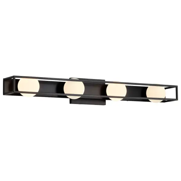 Jenkins 32-Inch 4-Light LED Vanity Light in Matte Black - Image 4
