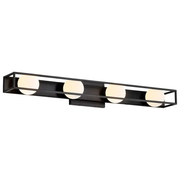 Jenkins 32-Inch 4-Light LED Vanity Light in Matte Black - Image 6