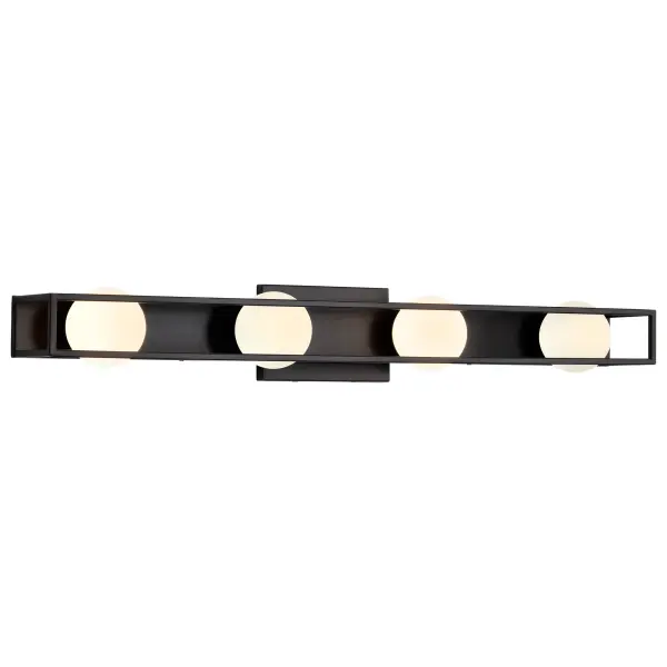 Jenkins 32-Inch 4-Light LED Vanity Light in Matte Black - Image 8