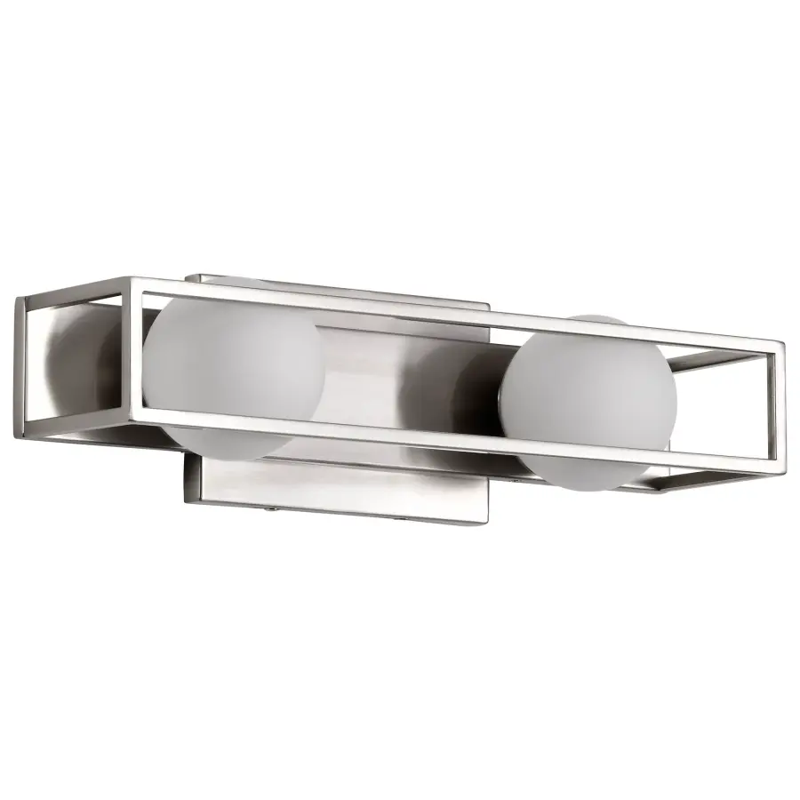 Jenkins 2-Light LED Vanity Light in Brushed Nickel - Image 1