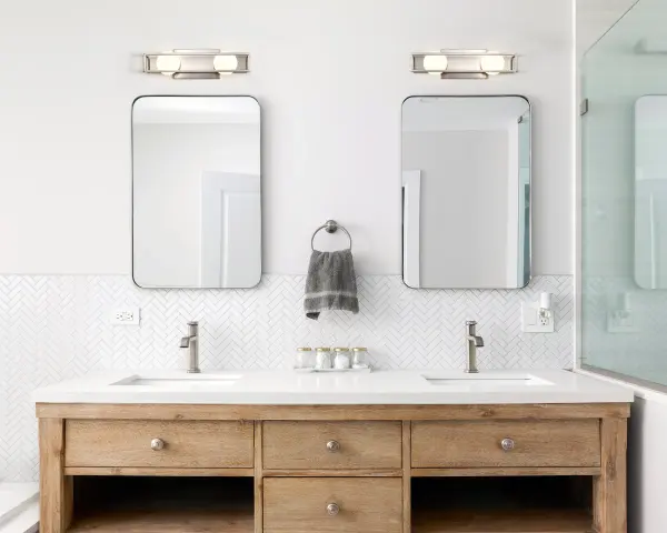 Jenkins 2-Light LED Vanity Light in Brushed Nickel - Image 2