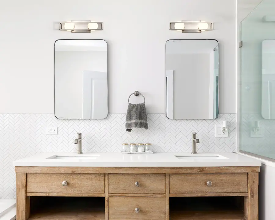 Jenkins 2-Light LED Vanity Light in Brushed Nickel - Image 2