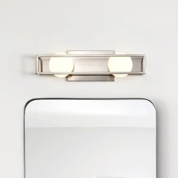 Jenkins 2-Light LED Vanity Light in Brushed Nickel - Image 3