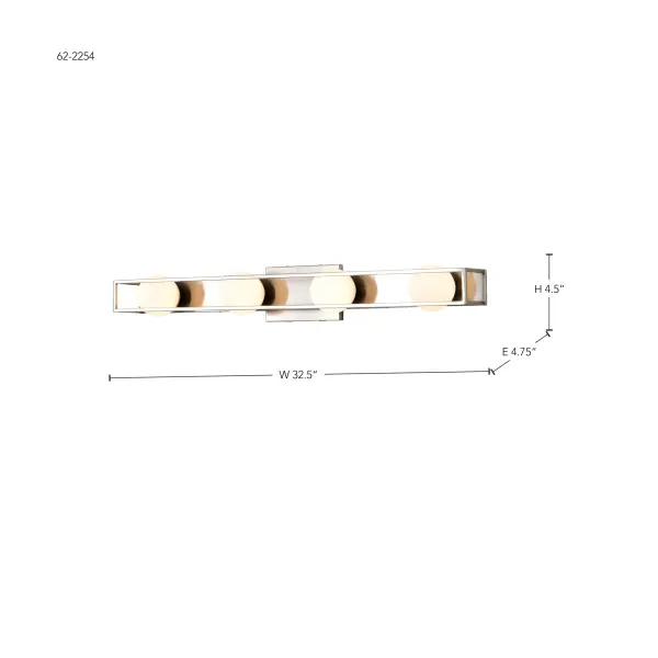 Jenkins 32-Inch 4-Light LED Vanity Light in Brushed Nickel - Image 19