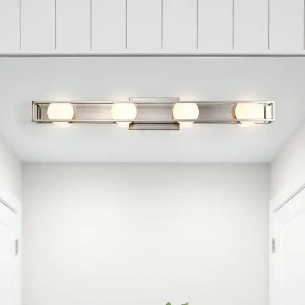 Jenkins 32-Inch 4-Light LED Vanity Light in Brushed Nickel - Image 3