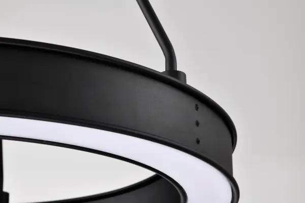 Longford 20" LED Pendant in Textured Black - Image 11
