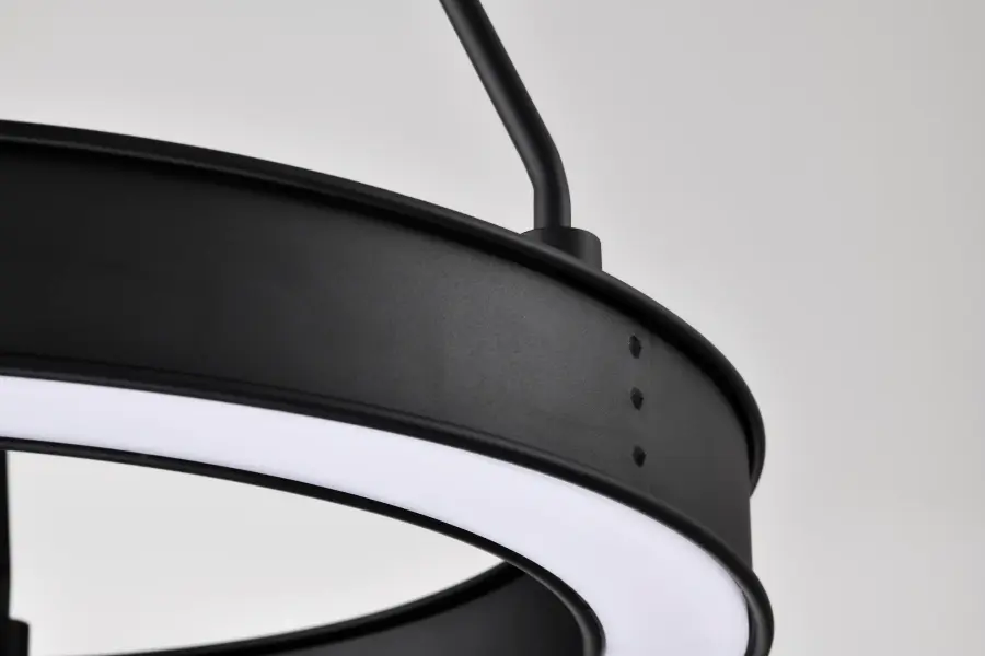Longford 20" LED Pendant in Textured Black - Image 11