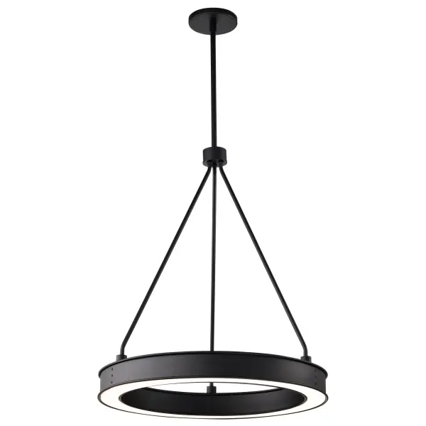 Longford 20" LED Pendant in Textured Black - Image 4