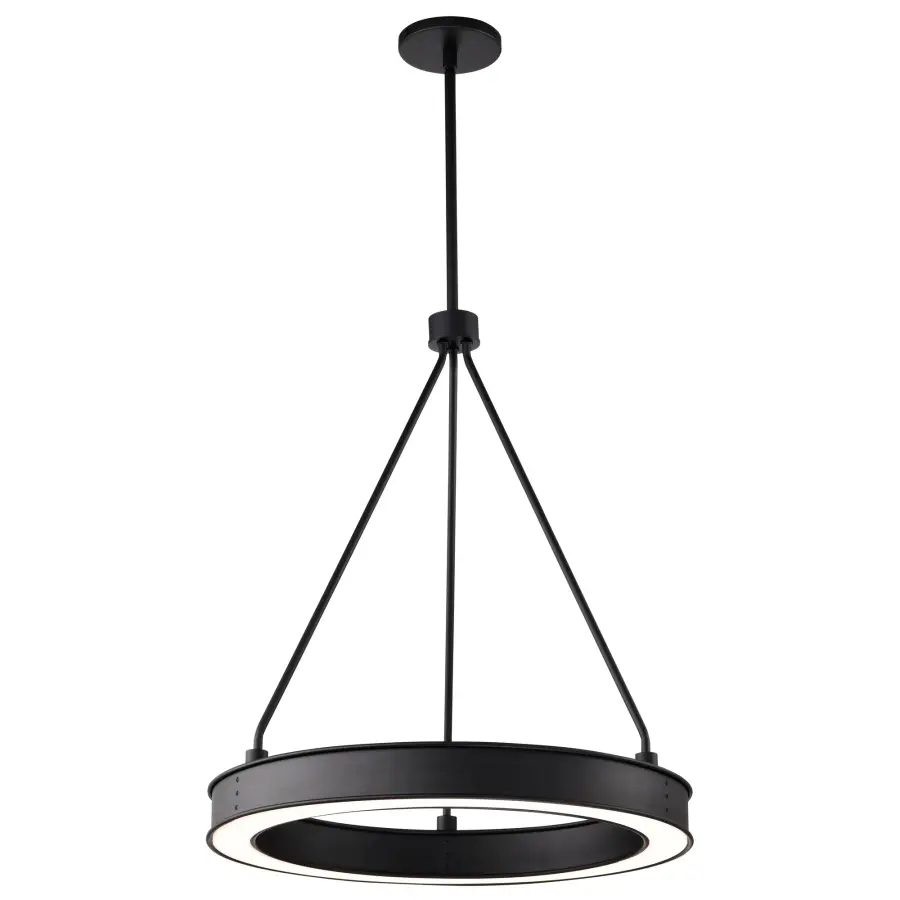 Longford 20" LED Pendant in Textured Black - Image 4