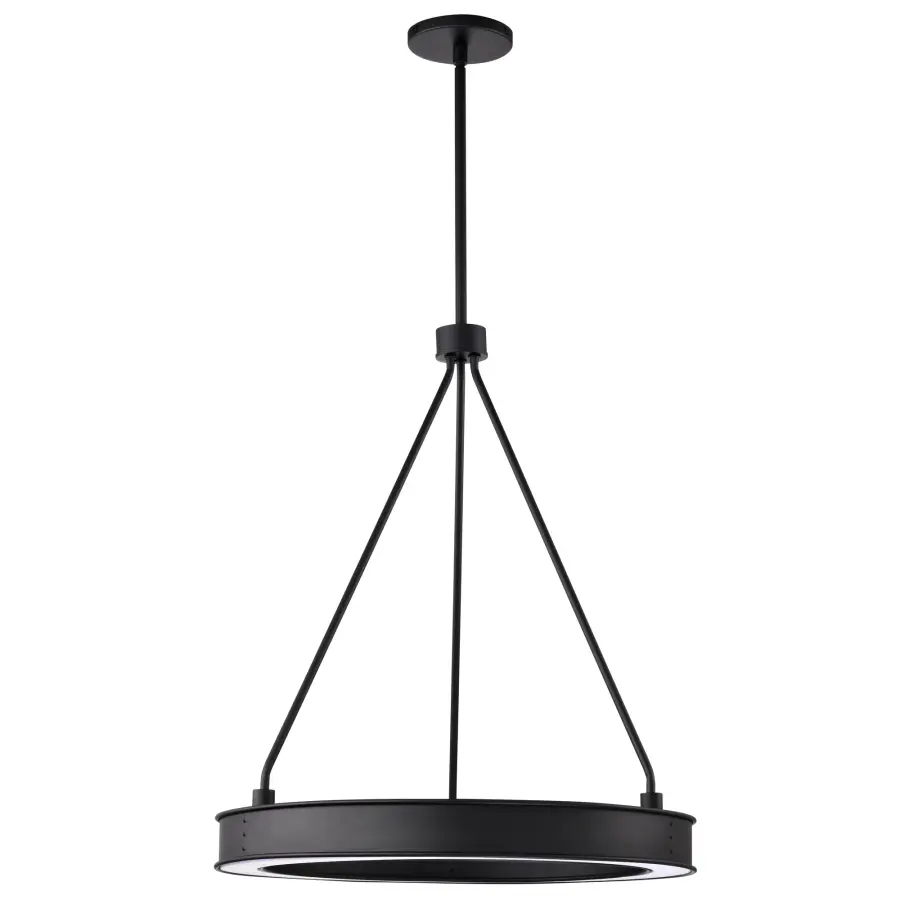 Longford 20" LED Pendant in Textured Black - Image 5