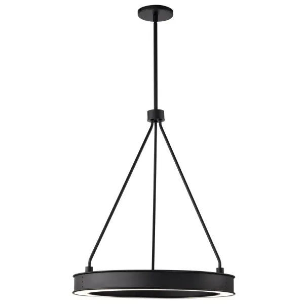 Longford 20" LED Pendant in Textured Black - Image 6