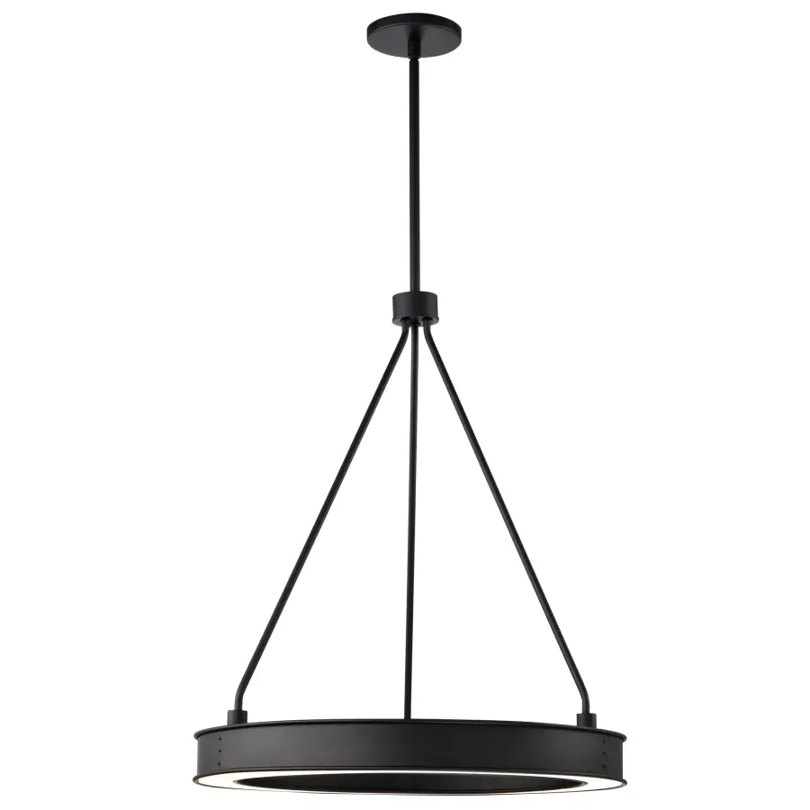 Longford 20" LED Pendant in Textured Black - Image 6