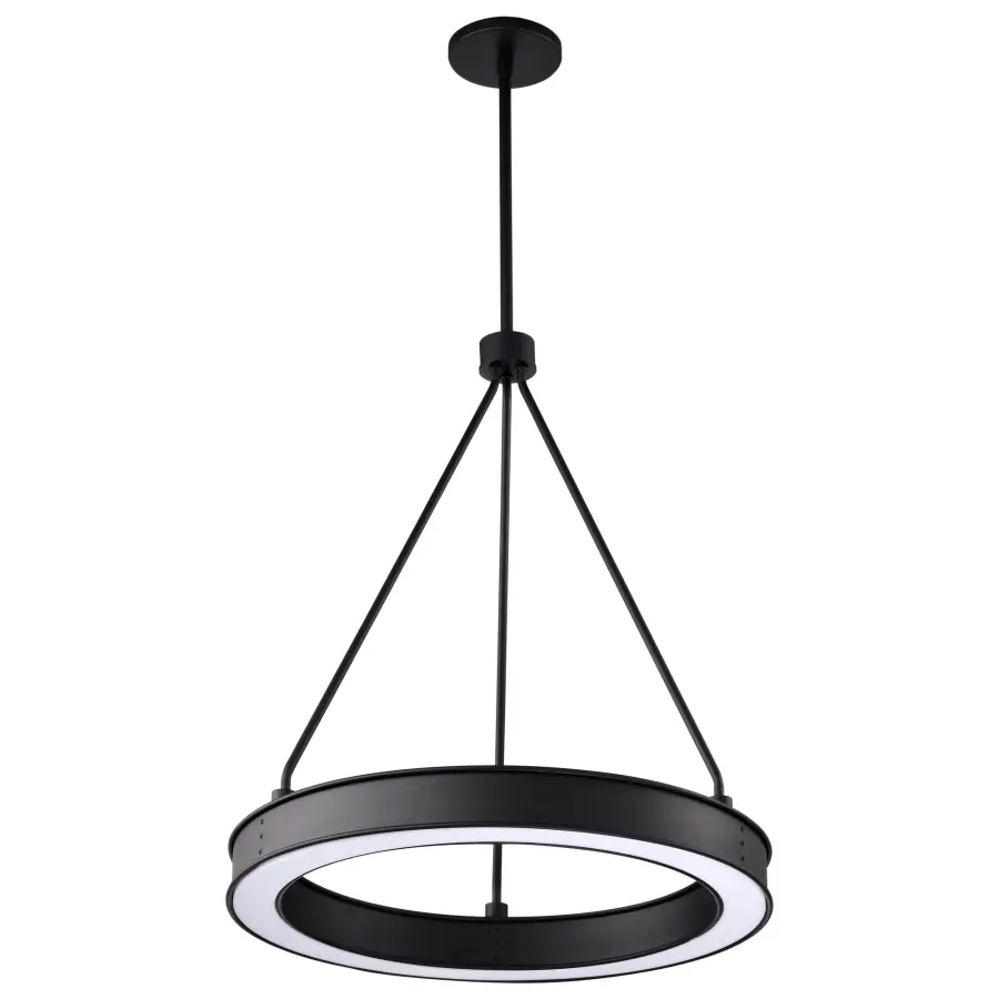 Longford 20" LED Pendant in Textured Black - Image 7