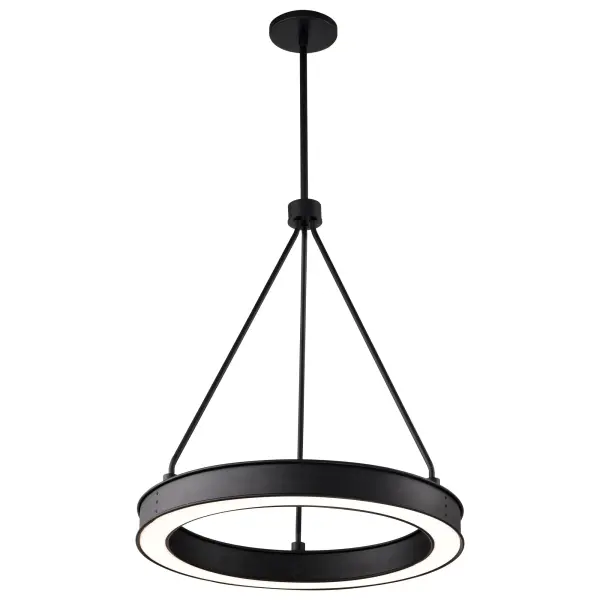 Longford 20" LED Pendant in Textured Black - Image 8