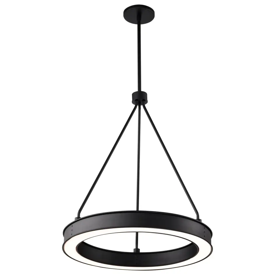 Longford 20" LED Pendant in Textured Black - Image 8