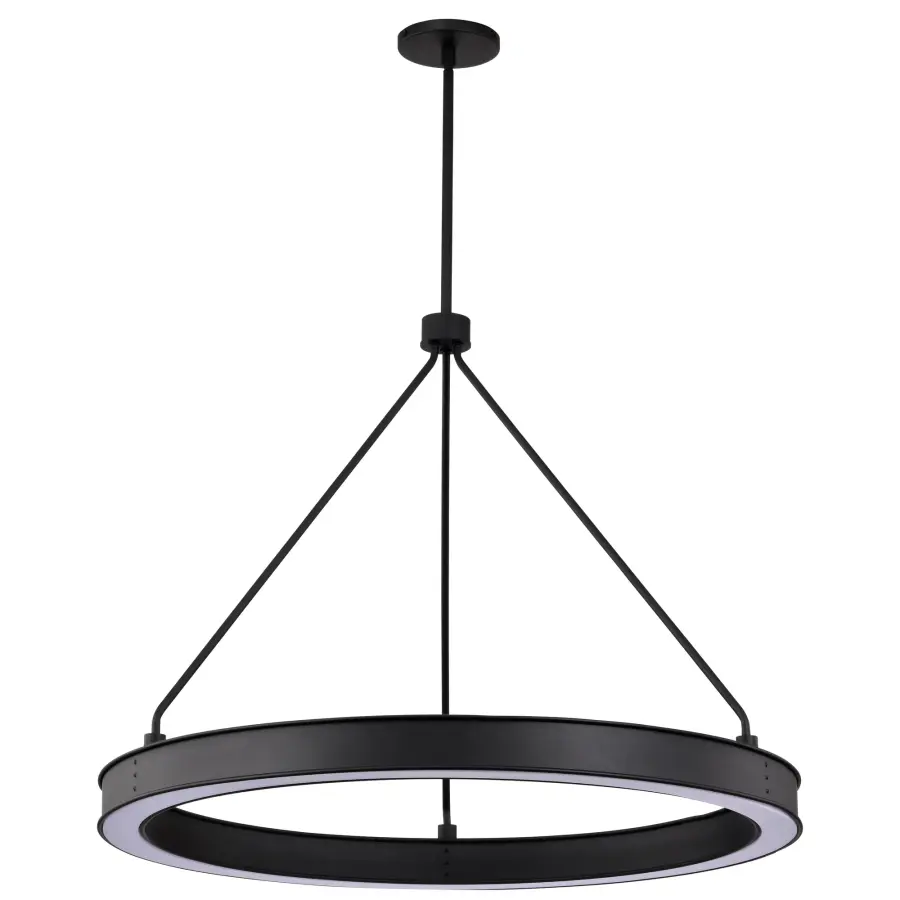 Longford 30" LED Pendant in Textured Black - Image 1