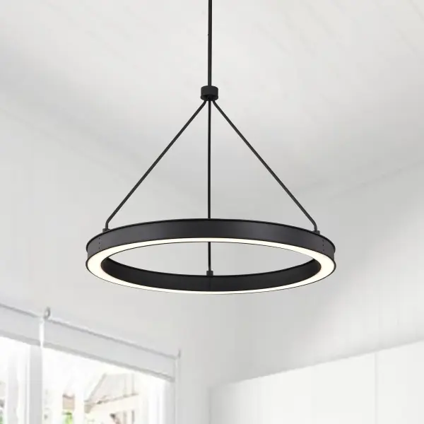 Longford 30" LED Pendant in Textured Black - Image 3
