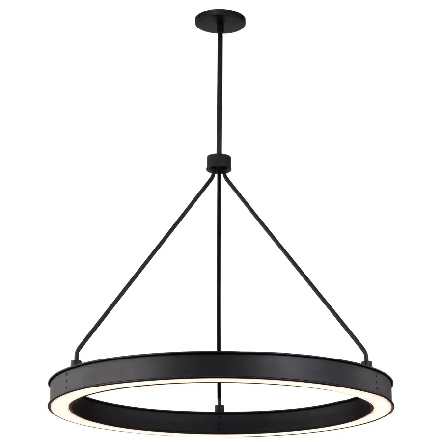 Longford 30" LED Pendant in Textured Black - Image 4