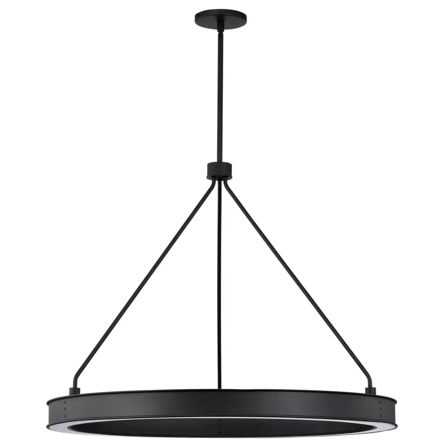 Longford 30" LED Pendant in Textured Black - Image 5