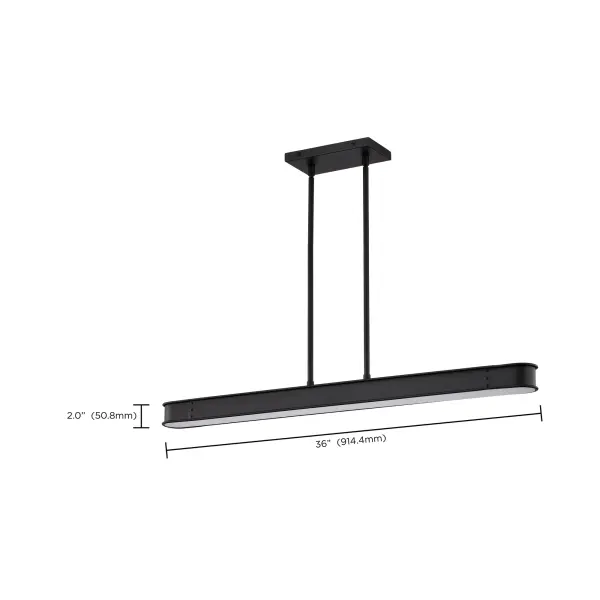 Longford 36-Inch LED Island Pendant in Textured Black - Image 17