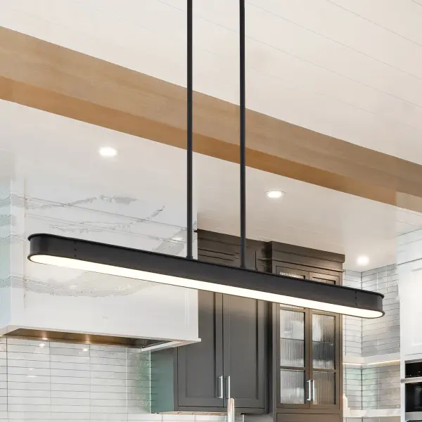 Longford 36-Inch LED Island Pendant in Textured Black - Image 3