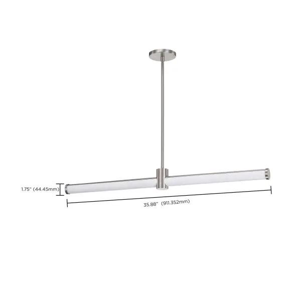 Bowman 36-Inch LED Island Pendant in Brushed Nickel - Image 17