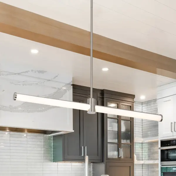 Bowman 36-Inch LED Island Pendant in Brushed Nickel - Image 3
